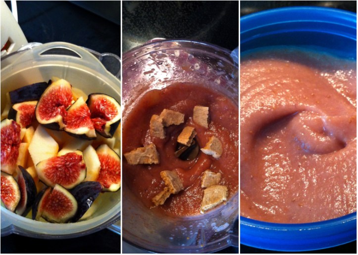 Compote de figues, pomme et biscuits à la pomme