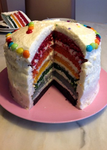 Mon gâteau arc en ciel