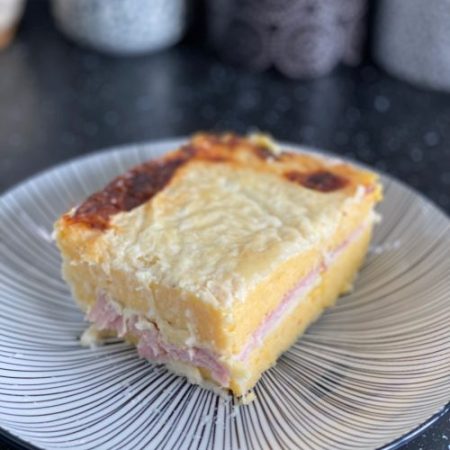 Gratin de polenta façon croque-monsieur