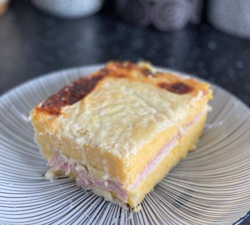 Gratin de polenta façon croque-monsieur