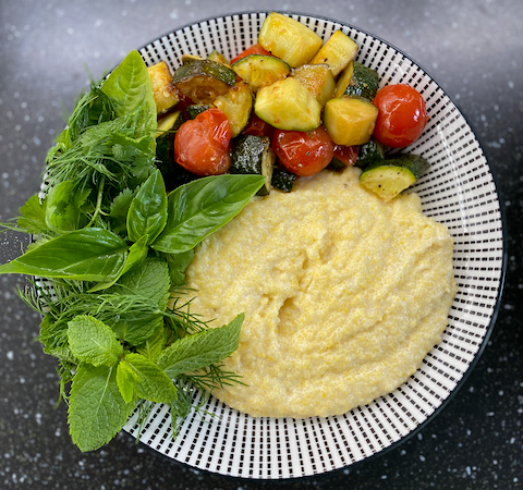 Polenta aux légumes grillés